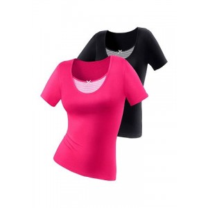 Shirt met korte mouwen, LASCANA, set van 2